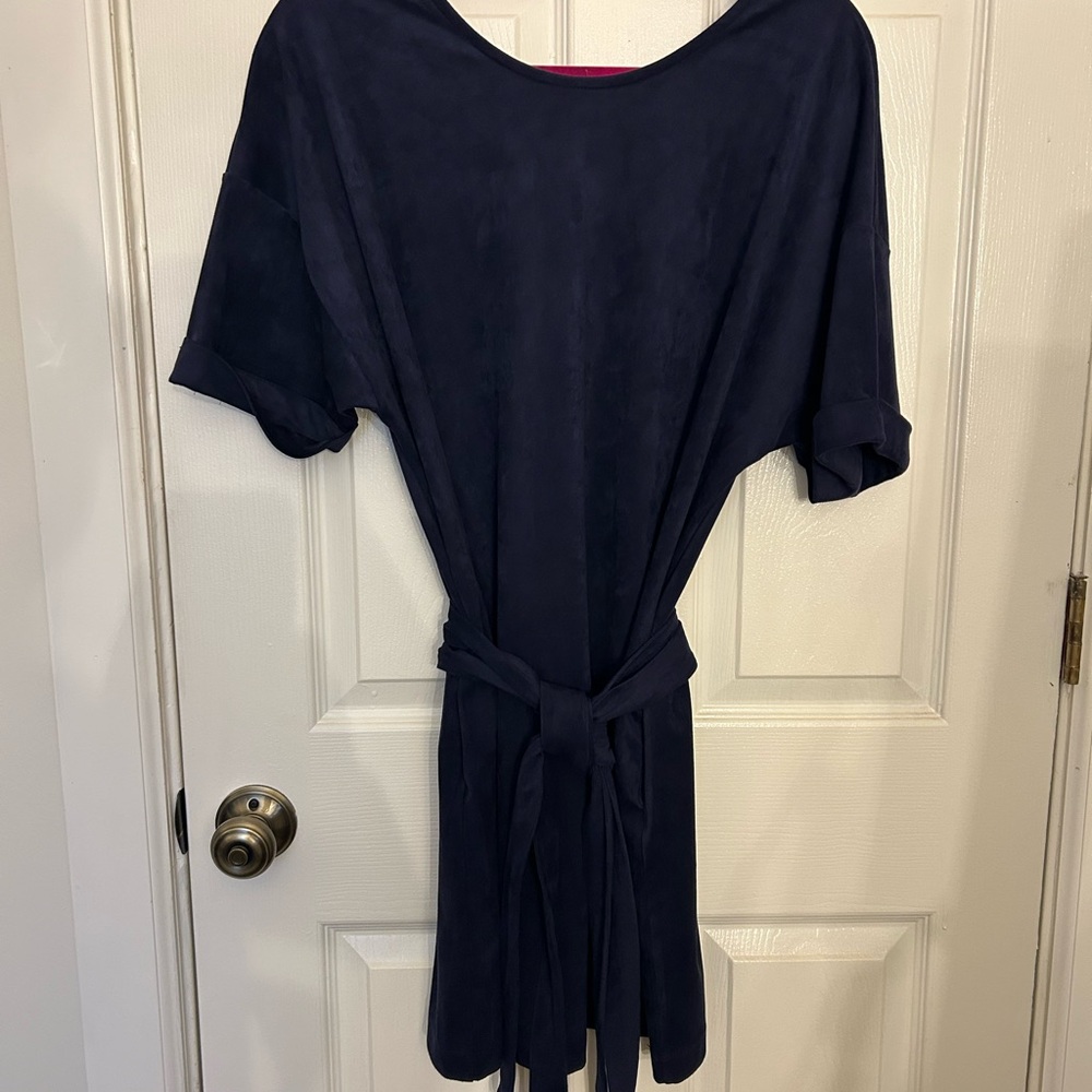 Ruby Ribbon Navy Mini Dress